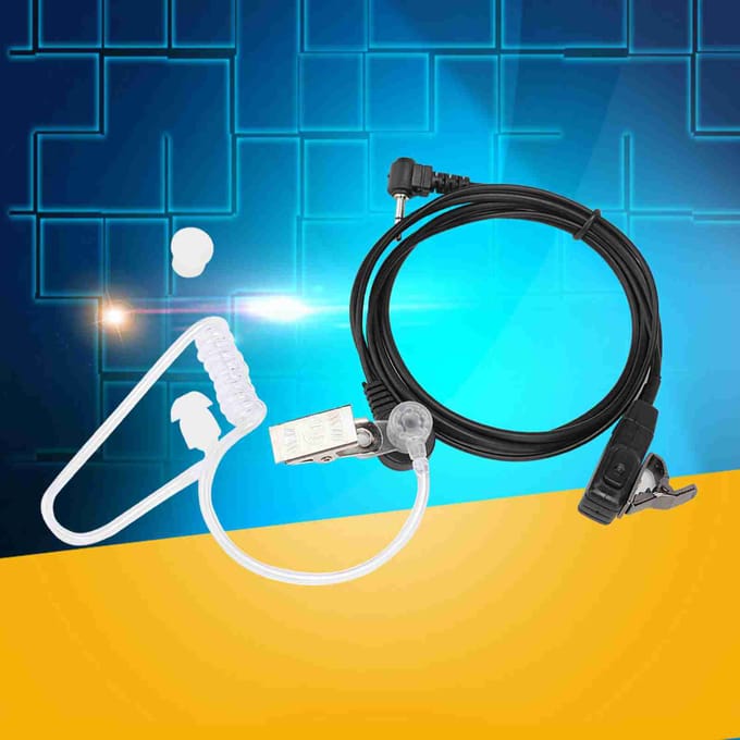 Draagbare 1-pins 2,5 mm buishoofdtelefoon oortelefoon PTT-microfoon voor Motorola 1-pins modellen walkietalkies