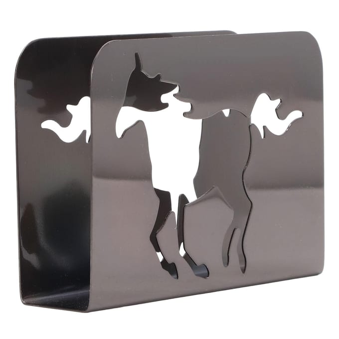 Paard Servethouder IJzerkunst Verticale Servethouder Elegant Gebogen Multifunctioneel Metaal Servet black