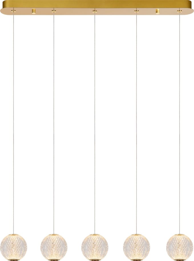 Lucide CINTRA - Hanglamp - LED Dimbaar - 5x4,7W 2700K - Transparant
