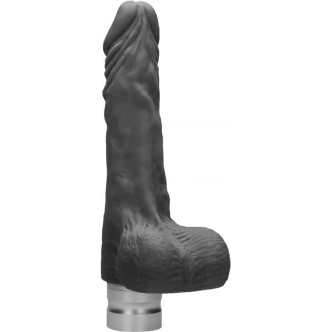 Realrock Vibrator -17 cm Vibrating Dildo met ballen - Zwart
