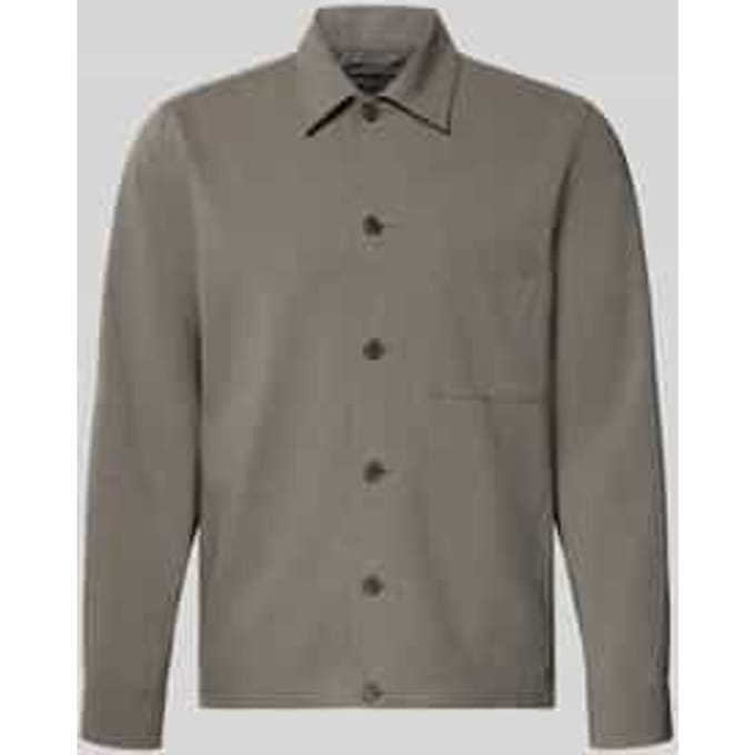 Regular fit overhemdjack van Mix van katoen en viscose Met viscose