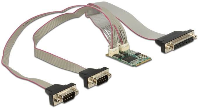 Delock Module MiniPCIe I/O PCIe full size 2 x Serial RS-232 + 1 x Parallel