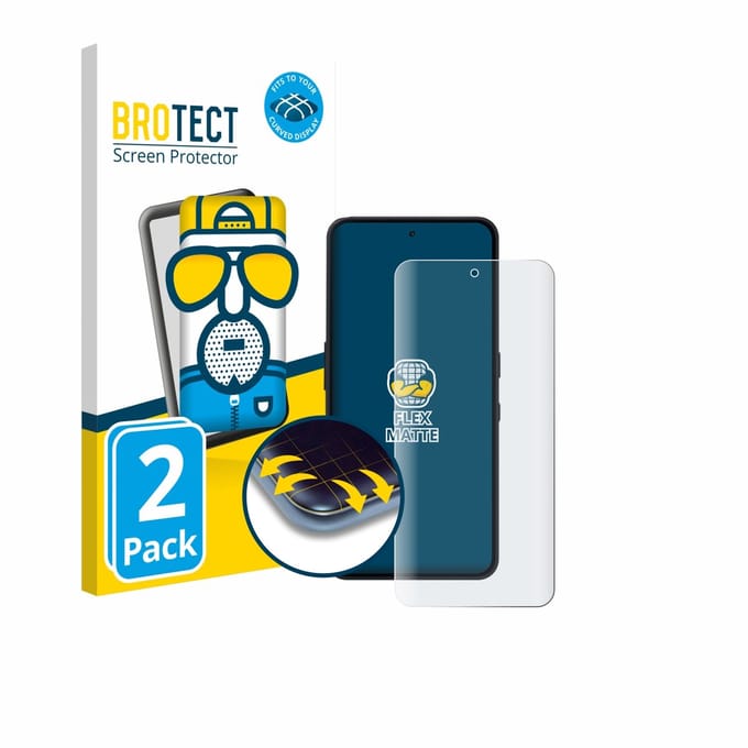 BROTECT - Screenprotector voor Nothing Phone (3a) Lite - Folie Beschermfolie matte volledig dekking 2 Stuks