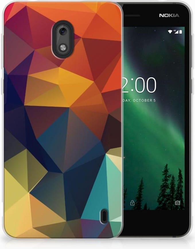 Nokia 2 TPU Hoesje Polygon Color