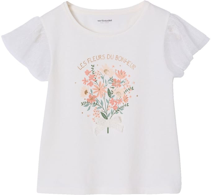 Vertbaudet T-shirt met korte mouwen met bloemenprint