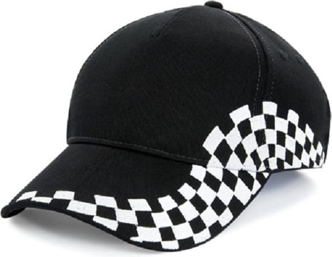 Eizook Unisex Grand Prix Baseball Cap - Zwart - Wit