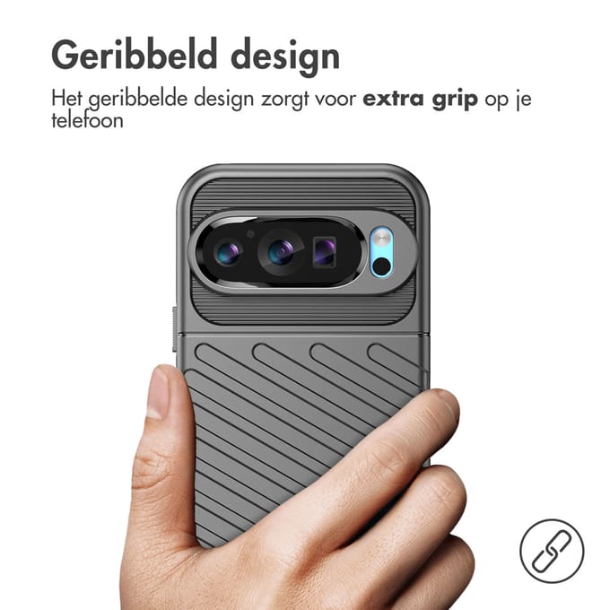 imoshion Hoesje - Geschikt voor Google Pixel 9 / 9 Pro - Thunder Backcover - Zwart