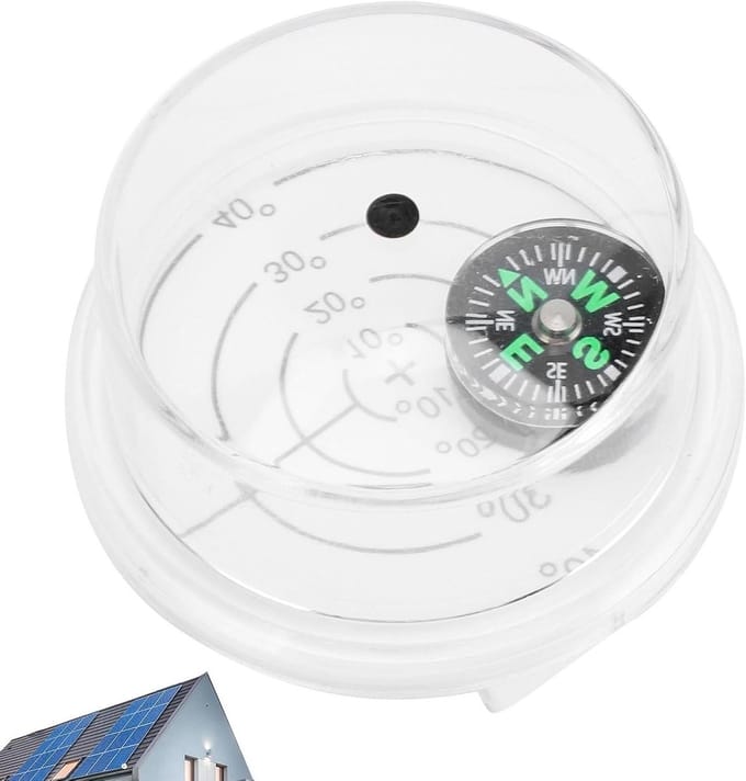 Zonnepaneel-tracker – handleiding op zonne-energie met kompas, zonnehoekvindertool, hellingsmeter op zonne-energie met kompas