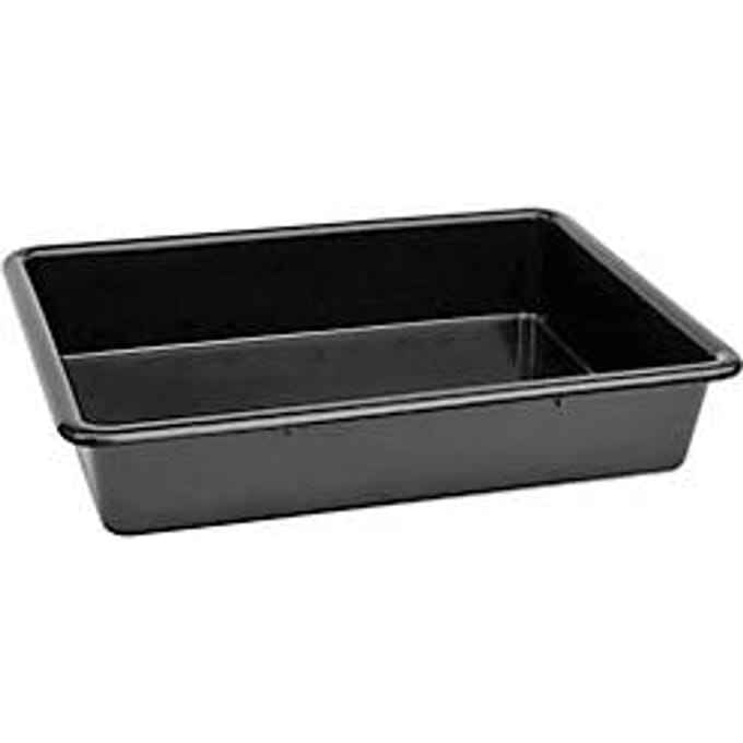 Lekbak voor kleine containers, volume 28 l, stapelbaar, B 645 x D 495 x H 120 mm, polyetheen, zwart