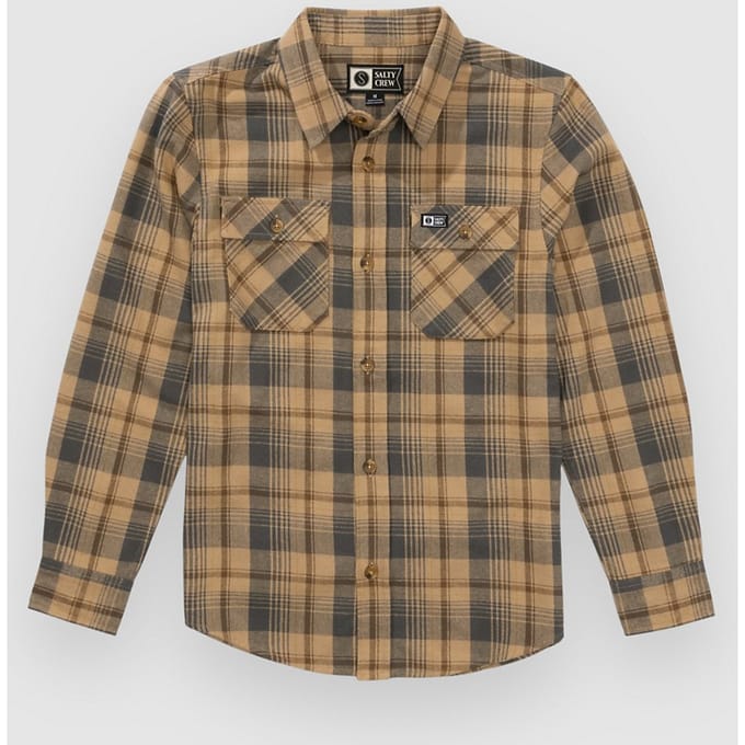 Salty Crew Daybreak Flannel Kids Shirt bruin