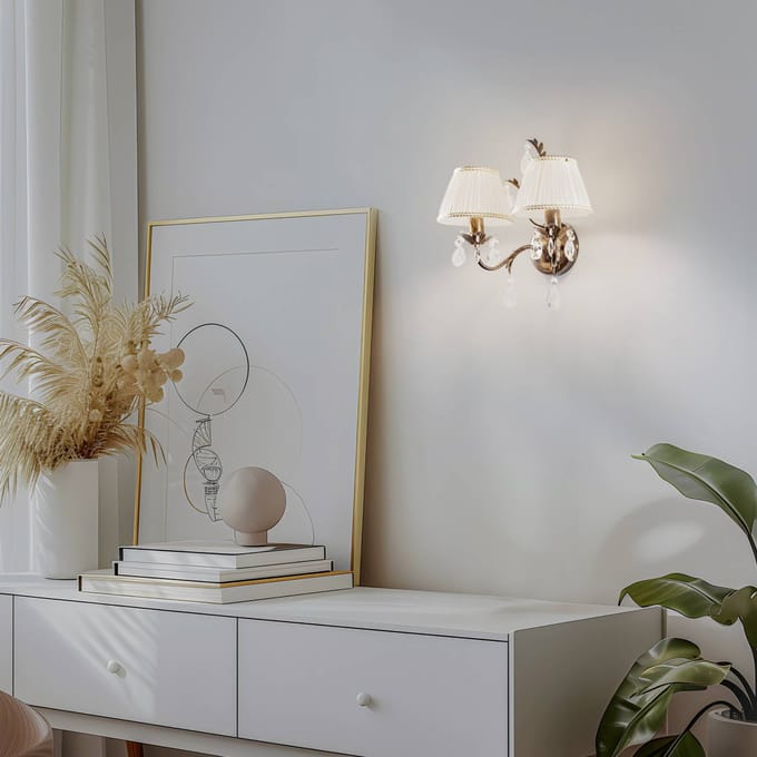 ONLI Wandlamp Karen 2-lamps brons