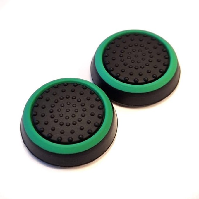 Scoby - Controller Grips - Thumb Grips - Anti-Slip - Gaming Accessoires - 2 Stuks - 10x10x2 cm - Groen/Zwart