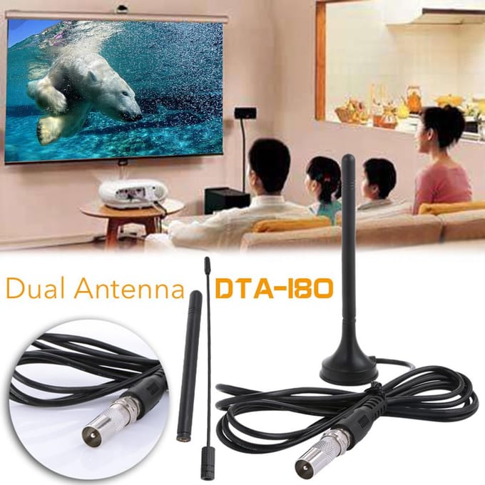 DTA-180 HD TV numérique intérieure double antenne DVB-T antenne HDTV antenne Booster antenne TV Stick