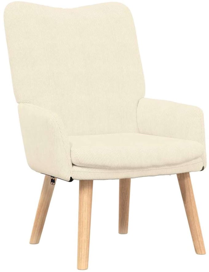 vidaXL - Fauteuil - Crème - 63 - x - 67 - x - 94 - cm - Stof