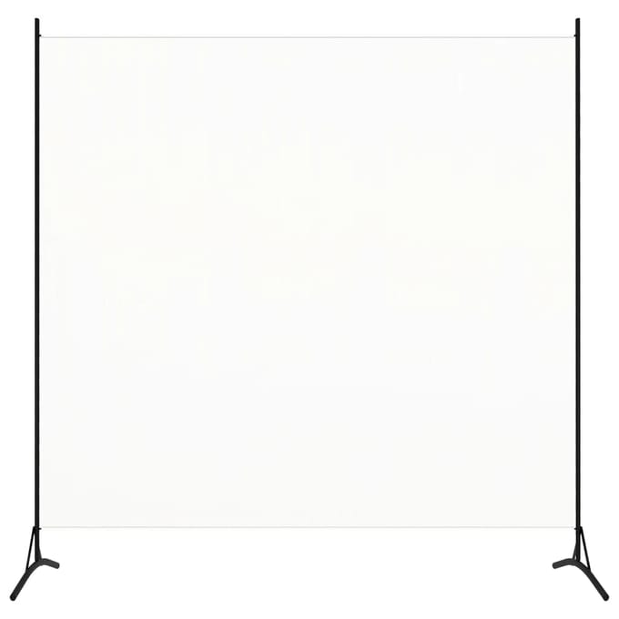 vidaXL - Kamerscherm - met - 1 - paneel - 175x180 - cm - stof - wit