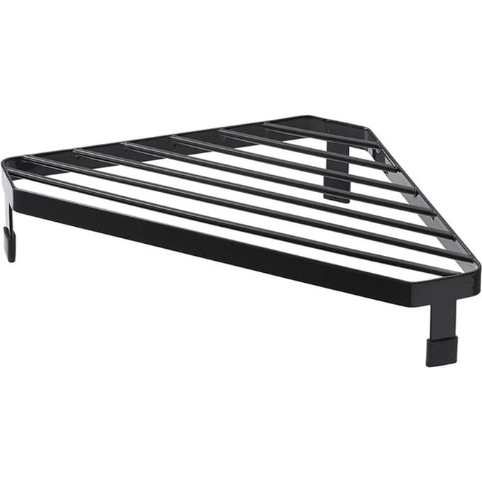 Étagère d'angle triangulaire Organisateur de comptoir Métal Fer Multifonction Étagère d'angle pour comptoir black