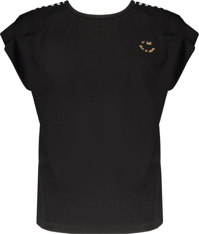 NoBell Meisjes t-shirt - Kuy - Jet zwart