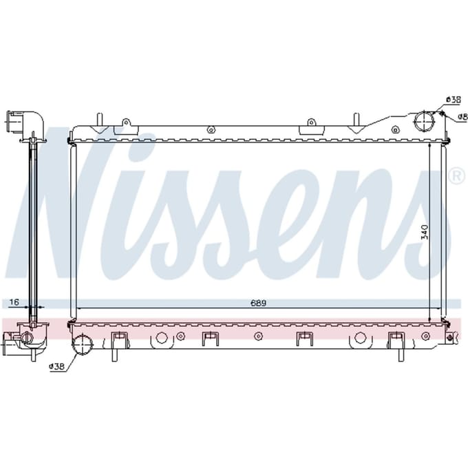 Radiator, motorkoeling NISSENS 67706A