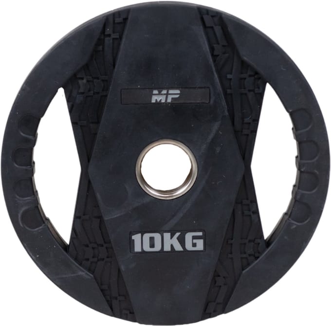 Muscle Power Olympische Halterschijf met Handgrepen - Rubber - 10 kg