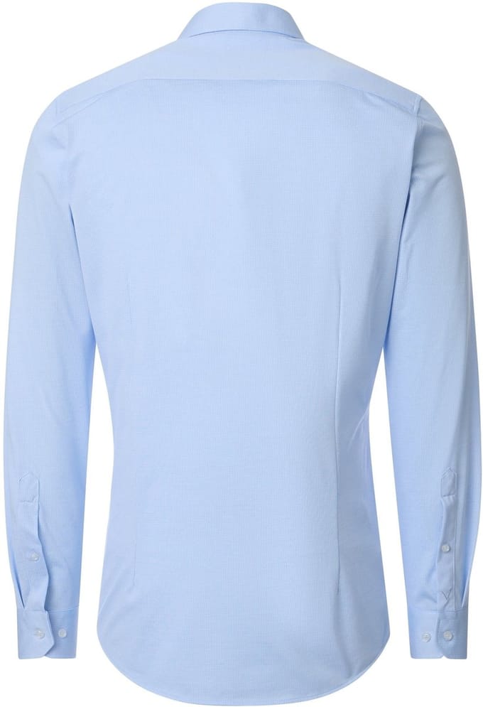 VENTI modern fit overhemd - jersey - lichtblauw - Strijkvriendelijk - Boordmaat: 43