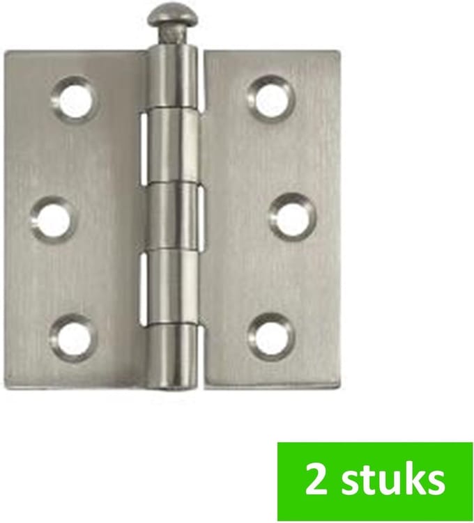 i-FIX scharnier met losse pen | 63 x 63 mm | RVS | 2 STUKS