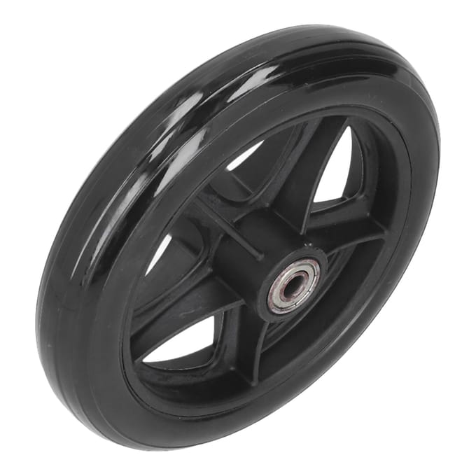 Rolstoelwiel Vervanging 16cm PU Looprek Zwenkwiel Accessoire met Kogellager Zwart