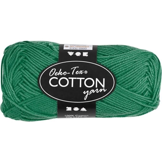 Creativ Company Cotton yarn Donkergroen 50gr 170m