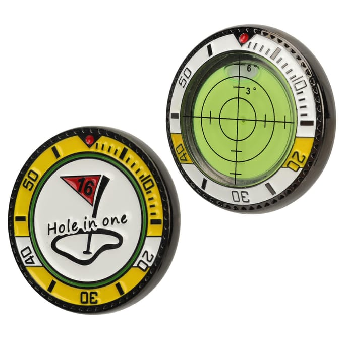 Golf Green Reader Dubbelzijdig Putting Hulp Bal Marker met Waterpas Nauwkeurig Draagbaar Golf geel/groen