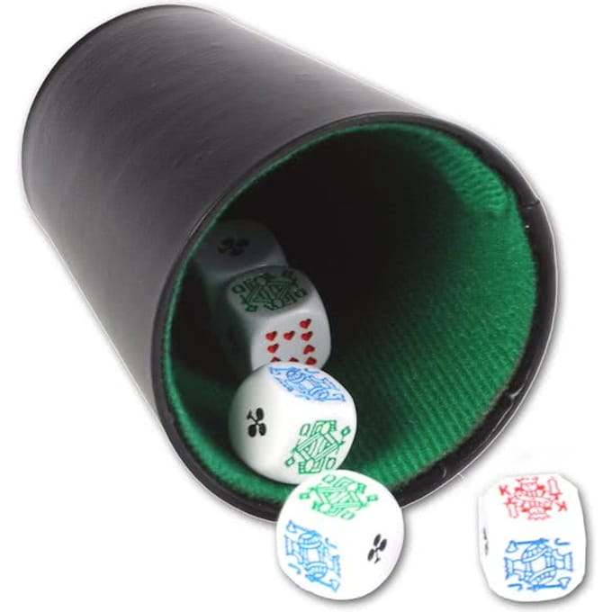 Longfield Games Pokerbeker Met Deksel En 18mm Pokerstenen