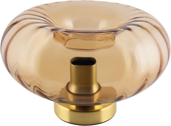OSRAM DECOR Goudglas Tafellamp, Goud Metalen amberglas, E27 Versie, 280mm, speciaal lichteffect