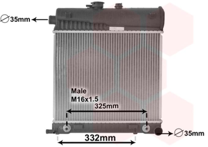 Van Wezel - RADIATOR VOOR MERCEDES BENZ C-CLASS W202 1993-2000 2025002003