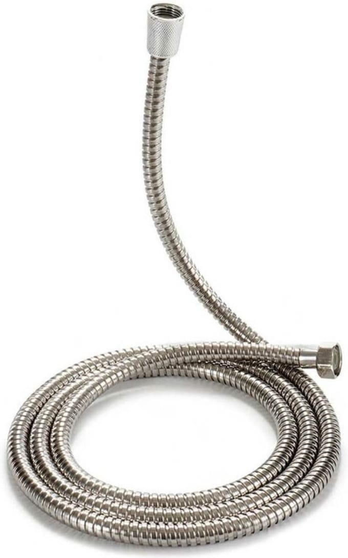 Berilo doucheslang van metaal - 200 cm - universele aansluiting - badkameraccessoires - zilver