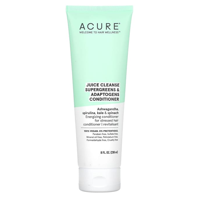 ACURE, Juice Cleanse Supergreen & Adaptogen Conditioner, 8 fl oz (236.5 ml) white