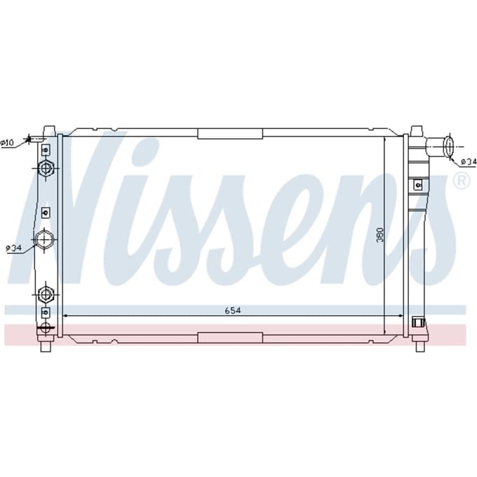 Radiator, motorkoeling NISSENS 616591