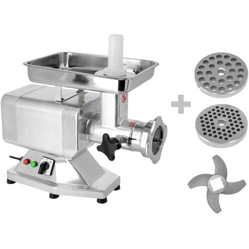 GGM Gastro Elektrischer Fleischwolf - Größe 22 - 220kg/h - 1,1 kW Zilver