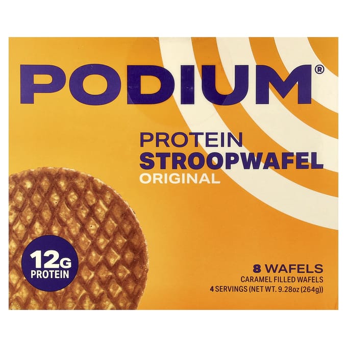 Podium Nutrition, Stroopwafels Protéinés, Original, 8 Gaufres, 9.28 oz (264 g)