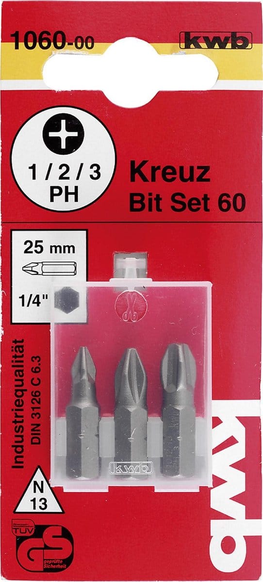 KWB Schroefbitset PH - 3-delig