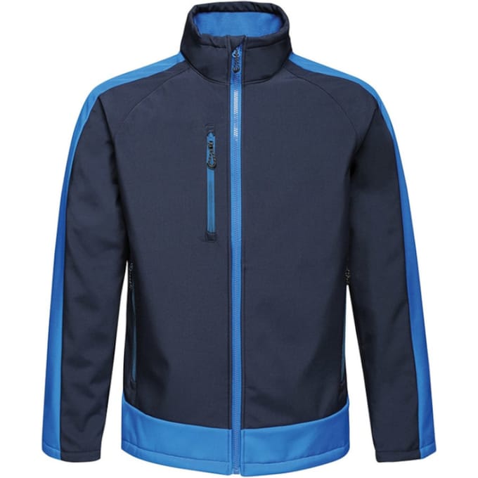Regatta Herencontrast drie lagen afdrukbaar Soft Shell-jasje (Marine/Nieuw Koninklijk)