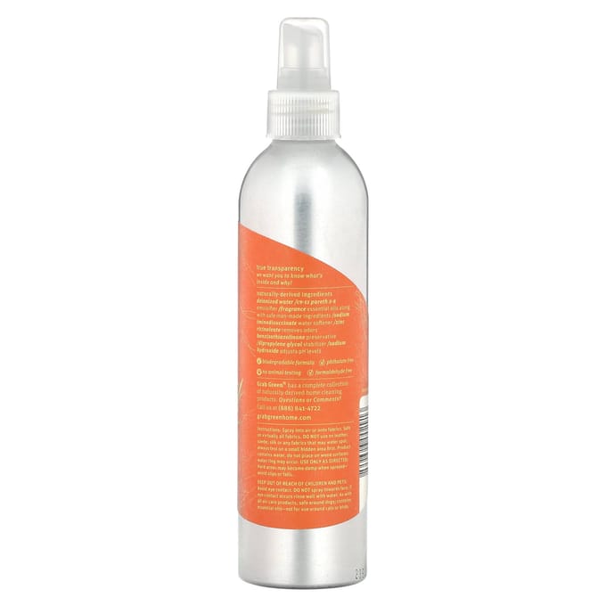 Binnen- en Stoffenverfrisser, Mandarijn & Citroengras Geur, 207 ml(7 Oz) orange