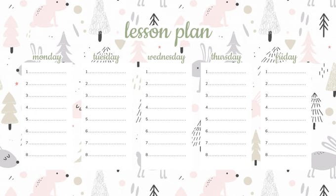 Wallvy Serie - Magnetisch Lesrooster - 30x17,5 cm - Roze Konijnen - Personaliseerbaar