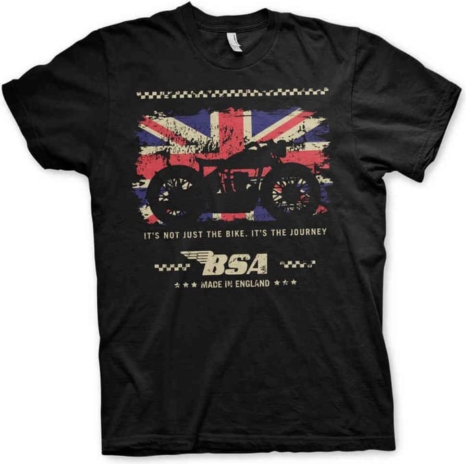 BSA Heren Tshirt -L- Motor Cycles - The Journey Zwart