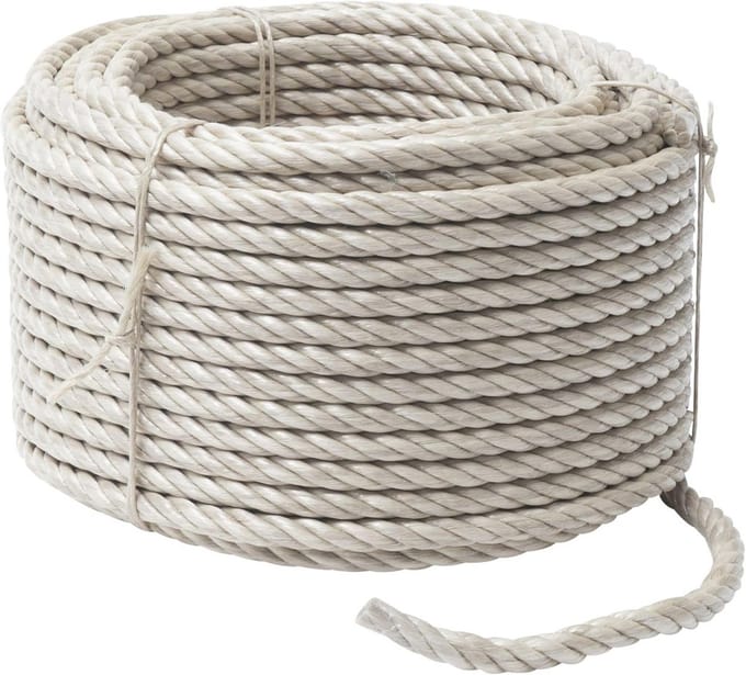 Dik touw 14 mm - 50 meter beige multifunctioneel en weerbestendig polypropyleen koord