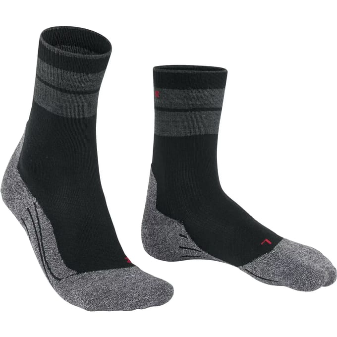 FALKE TK Stabilizing anti-blaar dik wol functioneel materiaal wandelsokken heren zwart - maat 46-48