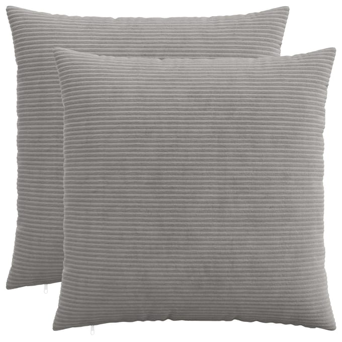 vidaXL - Kussensloop - 2 - pcs - HEERLEN - Lichtgrijs - 80 - x - 80 - cm - corduroy