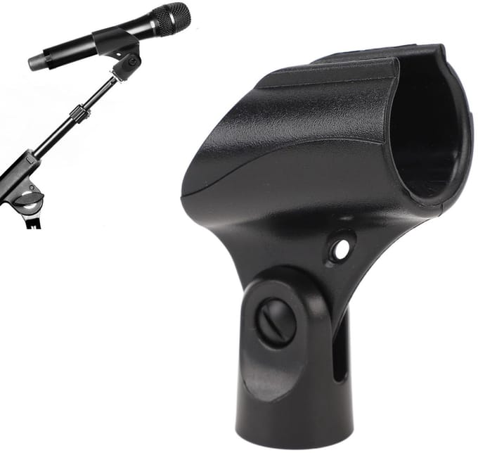 Dailygoods- Hoekmicrofoonklem Verstelbaar - Duurzaam ABS-Materiaal - Universele Compatibiliteit - Stevige Grip - Geschikt voor Microfoon Diameter 25-30 Mm - Professionele Audio-ervaring - Microfoonclip