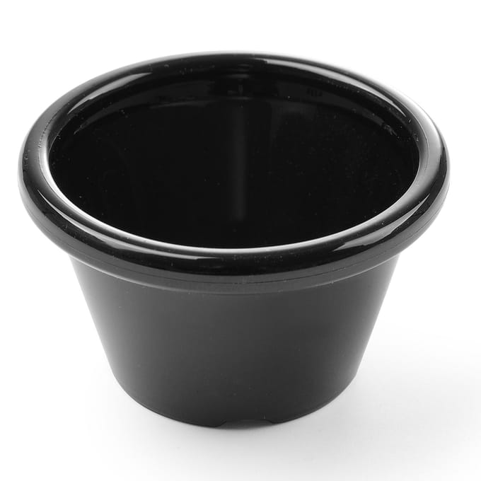 HENDI Set van 12 zwarte ramekins – 0,045L – vaatwasmachinebestendig – ⌀60x(H)35mm