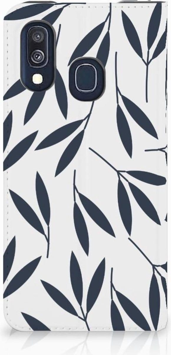 Samsung Galaxy A40 Smart Cover Leaves Blue