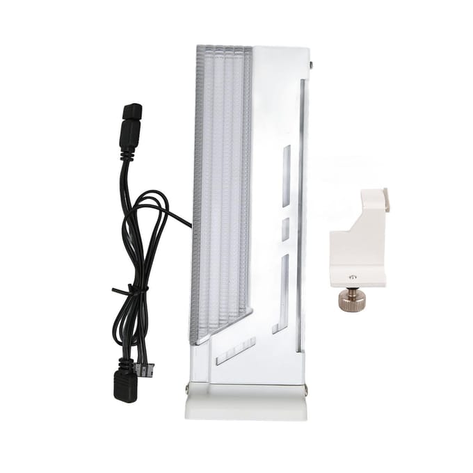Support Vertical pour GPU 5V 3PIN ARGB RGB Éclairage Métal Curseur Petite Interface 4 broches Ordinateur white