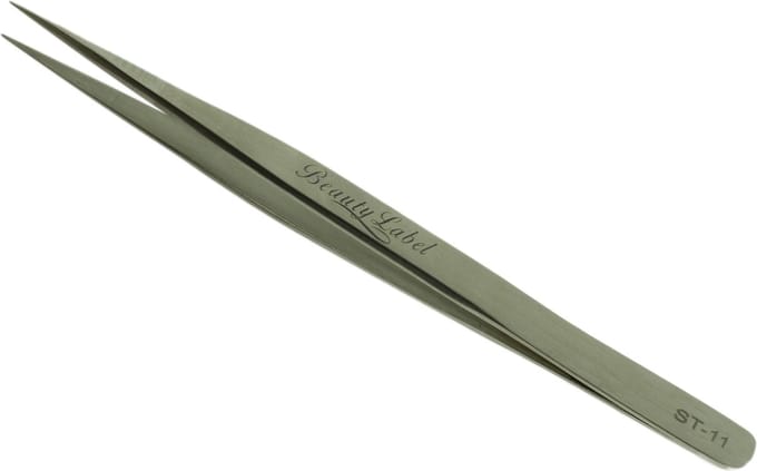 Beauty Label Pincet/ Lash TweezerSt-11 Zilver
