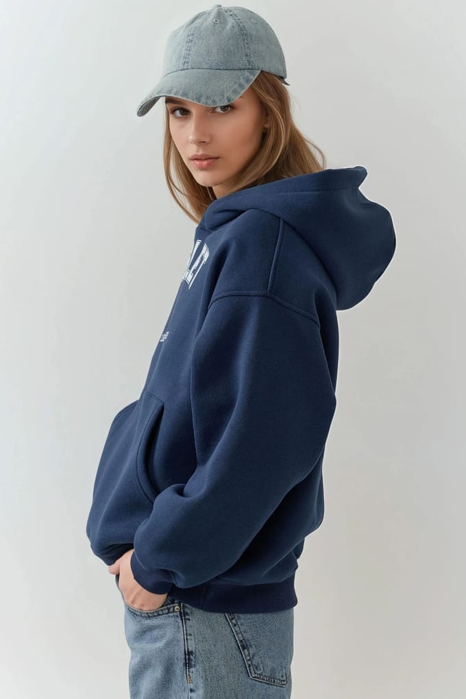 Overmaat Hoodie met Print
